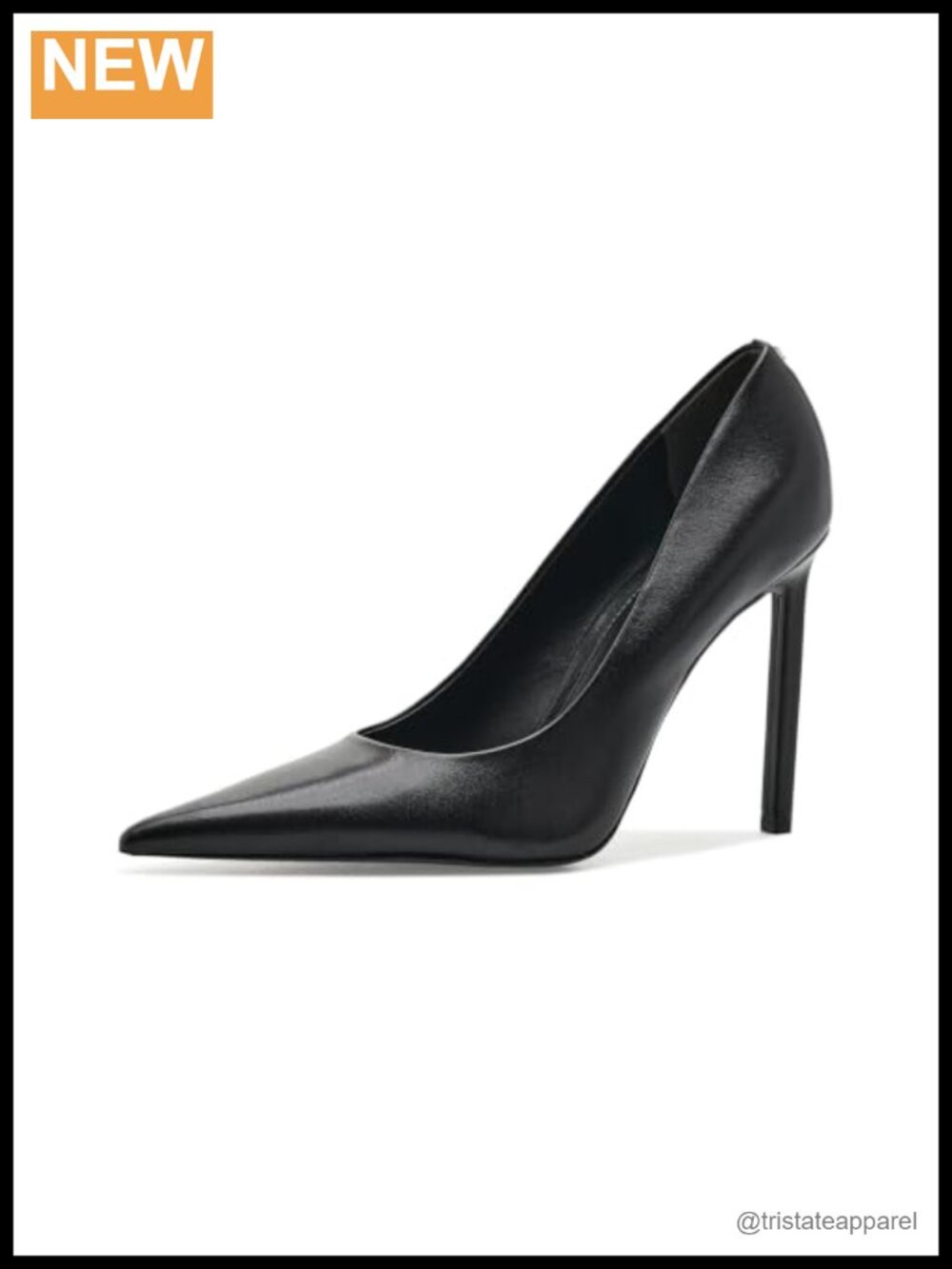 Pointed Toe Stiletto Pump 4.125 Inch Heel Leather Slip-On